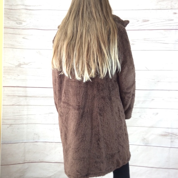 Amazingly soft Teddy zip sweater coat 1 large left - Picture 5 of 6